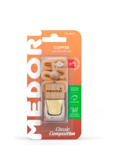 MEDORI Special Luxury liquid hanging car air freshener in a blister package and has a scent tester. Fragrance With an exotic and enchanting Aroma analogous to Coffee. The Fragrance is made in France 6 ml  - Image 1