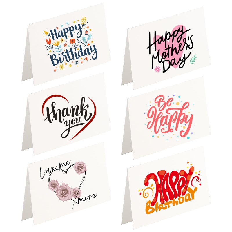 CXIIPOL 100 Sets Watercolor Cards with Envelopes, 140 lb/300 GSM Pure Cotton Watercolor Paper Cards and Envelopes, 4 x 6 Inch Blank Watercolor Card for Painting, Weddings Invitations, Greeting Card - Image 5