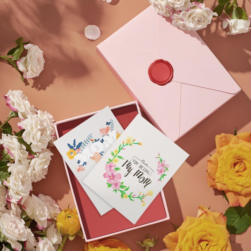 CXIIPOL 100 Sets Watercolor Cards with Envelopes, 140 lb/300 GSM Pure Cotton Watercolor Paper Cards and Envelopes, 4 x 6 Inch Blank Watercolor Card for Painting, Weddings Invitations, Greeting Card - Image 4