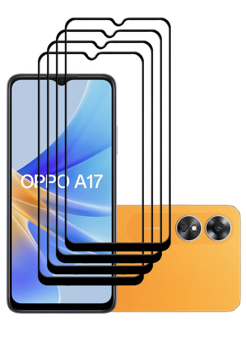 ACLIX 4 Pieces Antistatic ESD Dustproof Premium Quality High Definition Tempered Glass Screen Protector Designed For Oppo A17 - Image 1