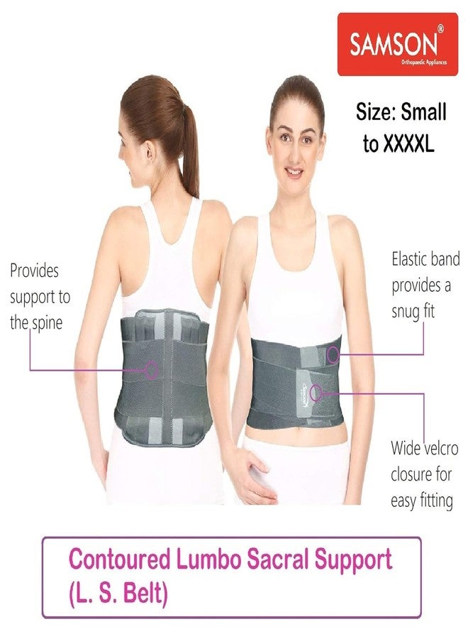 Samson Orthotics Contoured Lumbo Sacral Support Belt for Spinal, Acute and Chronic Lower Back Pain, Spondylosis, Osteoporosis, Slip Disc, Post Diskectomy Care for Women and Men (Large) - Image 2