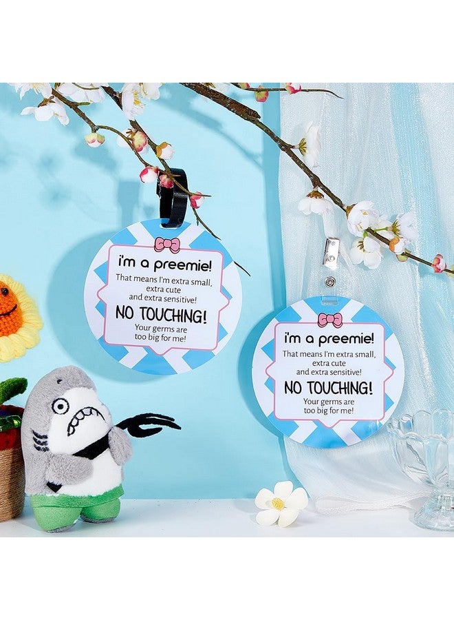 PLIGREAT 2 Pack No Touching Baby Car Seat Sign, No Kissing Baby Stroller Tag with Hanging Straps and Clip, No Touch Baby Safety Sign for Babies Girls Boys - Image 3