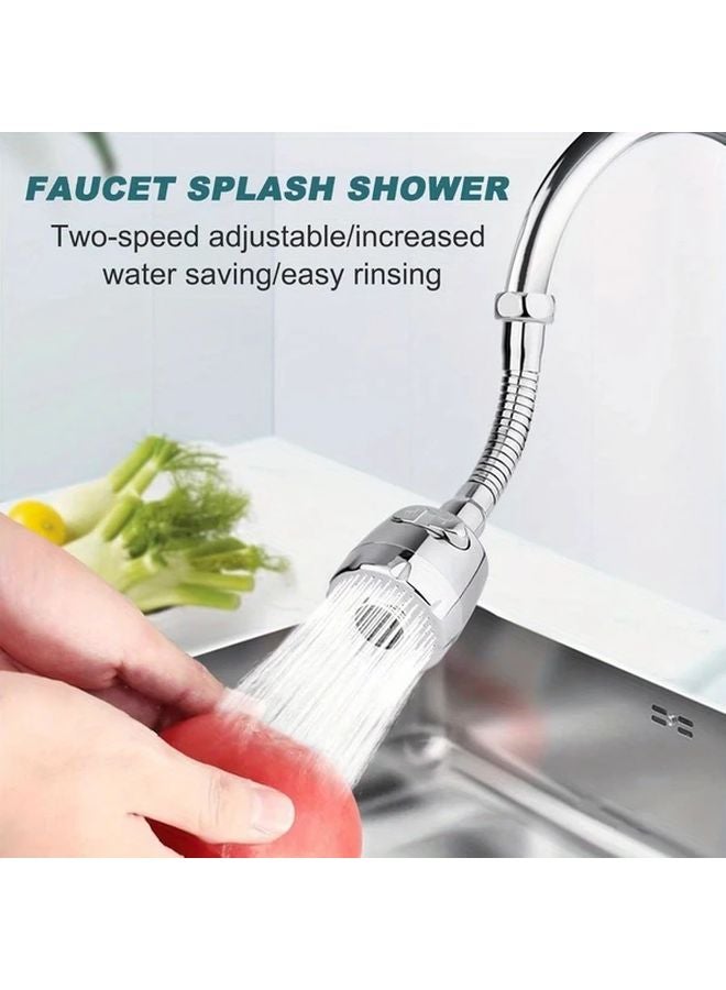 2pcs Kitchen Sink Faucet Sprayer Extension with Universal Adapter 360 Rotatable Splash Proof - Image 4