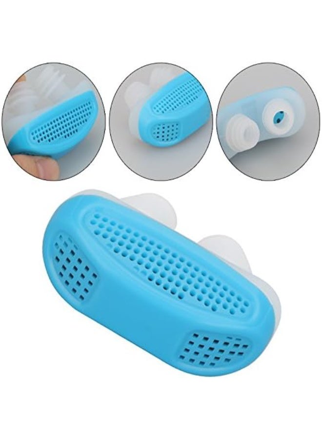 سدادة مانع الشخير المزدوجة مع فلتر هواء مدمج - منقي للأنف من الغبار والأتربة - مريح وسهل التنفس - مثالي لمرضى الحساسية والجيوب الأنفية - جودة نوم أفضل. - Image 2