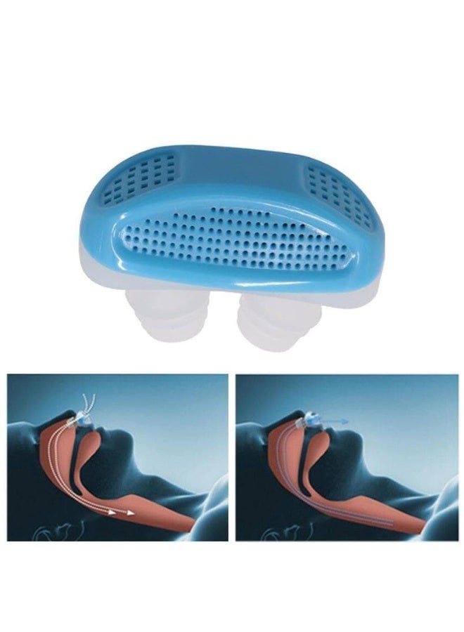 سدادة مانع الشخير المزدوجة مع فلتر هواء مدمج - منقي للأنف من الغبار والأتربة - مريح وسهل التنفس - مثالي لمرضى الحساسية والجيوب الأنفية - جودة نوم أفضل. - Image 1