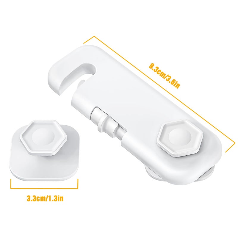 TriLink 6 Pack Fridge Locks for Kids, Cabinet Locks Baby Proofing, Child Proof Refrigerator Lock, Door Locks for Kids Safety, Baby Locks for Cabinets and Drawers, Doors, Fridges, Freezers, Closets, Ovens - Image 3