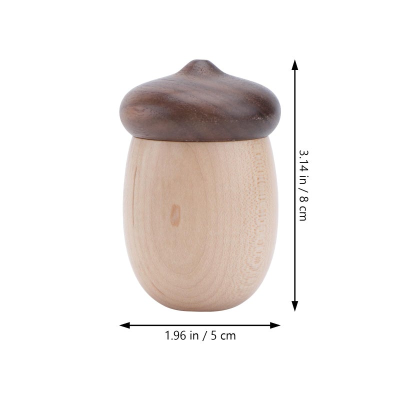 Black Walnut Toothpick Holder Dispenser 5cm Diameter 8cm Height Kitchen Storage Case - Image 3