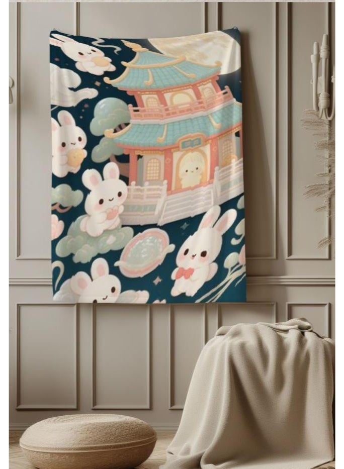 عام بطانية رقيقة من الفانيلا الكرتونية للأطفال والرضع (دافئة ومريحة، ومناسبة للنوم والألعاب) 70 سم * 100 سم - Image 2