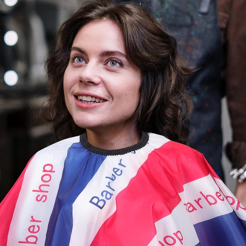 Hair Cutting Cape Barber Hairdressing Cape with Stripes Large Size Vintage Style for Professional Hair Stylists and Home Use in Salon and Barber Shop - Image 5