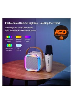 ASD Portable Wireless Speaker with Wireless Mic, RGB Light, TF Card Support and FM Radio  - ASD-152 Karaoke-1, Blue  - Image 5