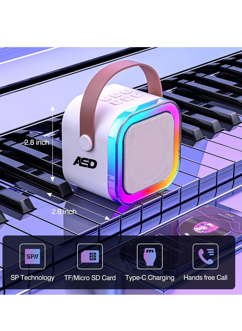 ASD - Portable Wireless Speaker with Wireless Mic, RGB Light, TF Card Support and FM Radio  - ASD-152 Karaoke-1, Blue - Image 1