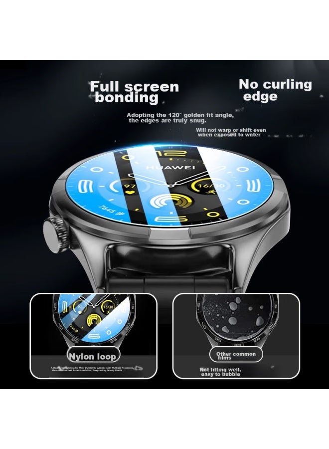 Mssm Full Screen Protective Film For Huawei Watch Gt5, Compatible With Gt4/3/2pro/watch3pro, Nano Film, High Definition Anti-scratch Watch Screen Protector 2-pack - Image 5