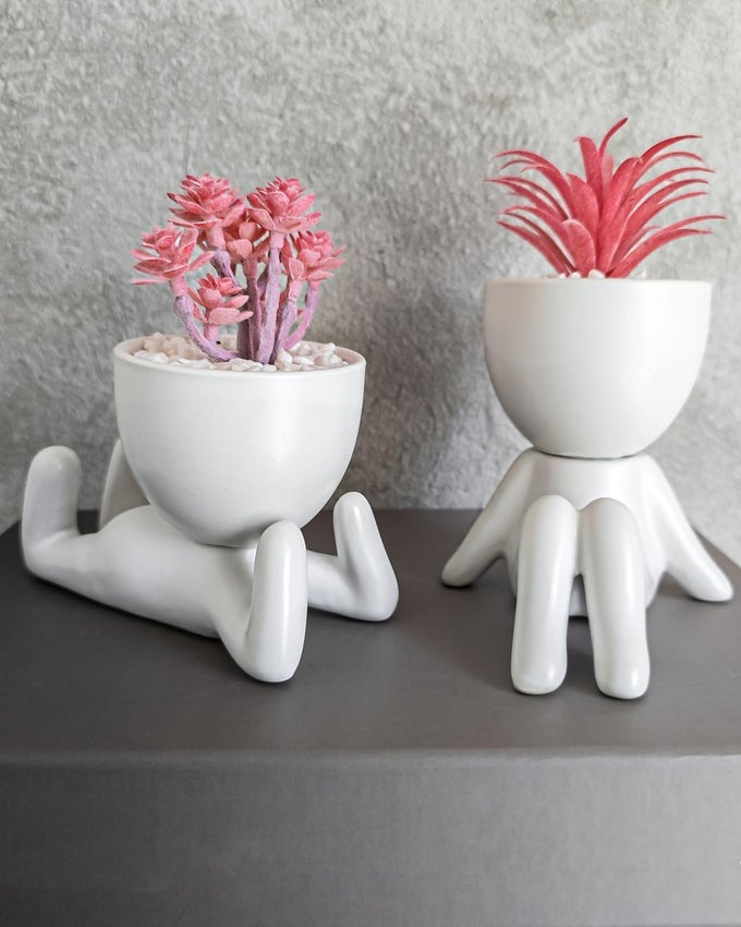 Small Fake Plant Office Decor for Women Pink Gifts for Women Cute Office Decor Pink Decor for Office Decorations Succulents Fake Plants for Shelf Decor Office Supplies