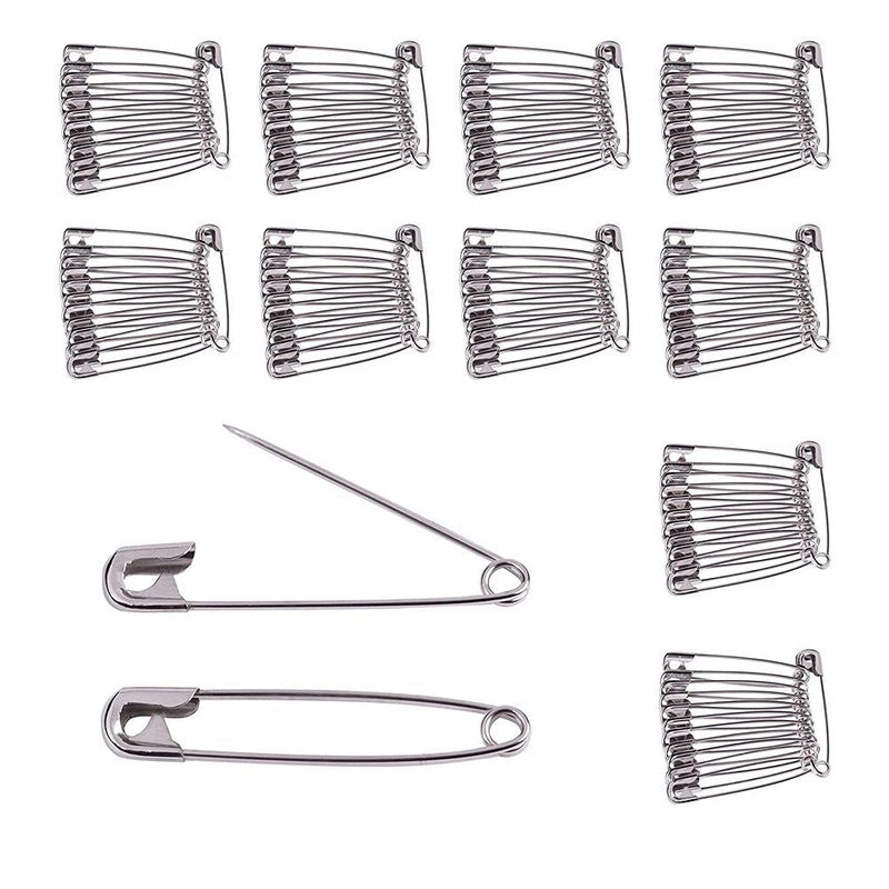 Diy Crafts CTDIYHI27760 Safety Pins Nickel Finish Clothing Pins Garment RustResistant Nickel Plated Steel Set 50Mm Pack Of 120 Multicolor