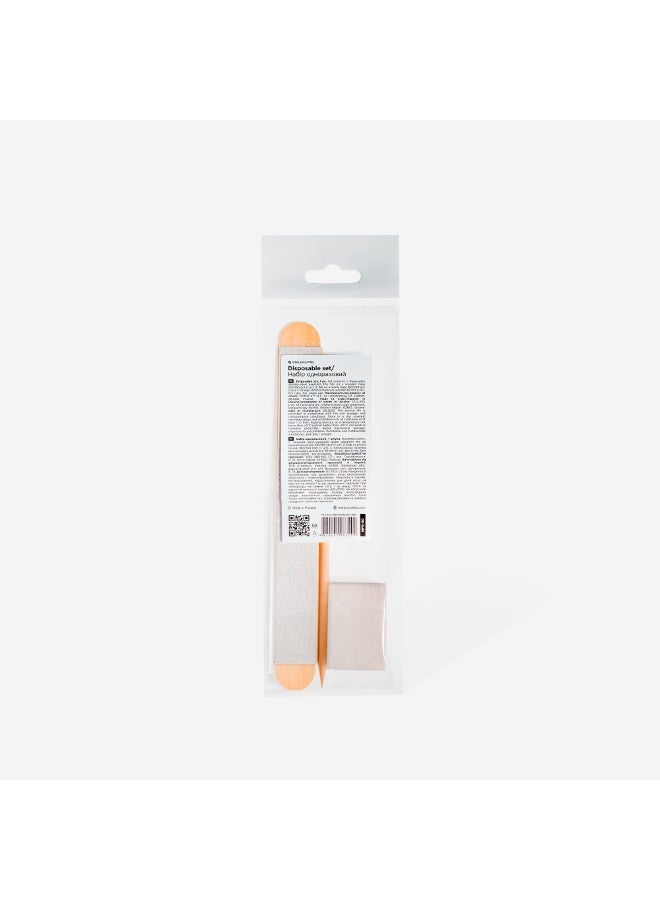 Staleks Pro 5pcs Disposable Manicure Set EXPERT 30 – papmAm File 100/180, Buff 180/240 & Orange Stick | NFS-30 - Image 2