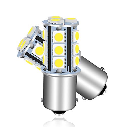 UNXMRFF 1156 LED Bulb White Super Bright 1073 1003 7506 1141 BA15S LED Bulbs 5050 18-SMD Replacement for 12V RV Interior Ceiling Dome Light/Travel Trailer/Boat Indoor/Camper Light Bulbs, (Pack of 2) - Image 1