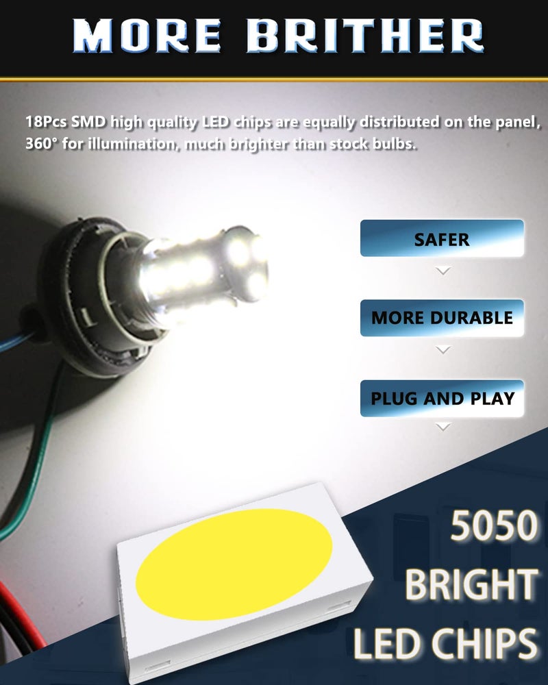 UNXMRFF 1156 LED Bulb White Super Bright 1073 1003 7506 1141 BA15S LED Bulbs 5050 18-SMD Replacement for 12V RV Interior Ceiling Dome Light/Travel Trailer/Boat Indoor/Camper Light Bulbs, (Pack of 2) - Image 4