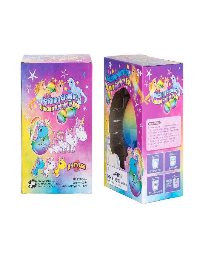 Playmaker Toys - Set of 2 Surprise Growing Hatching Rainbow Egg Kids Toys (Unicorn) - Image 1
