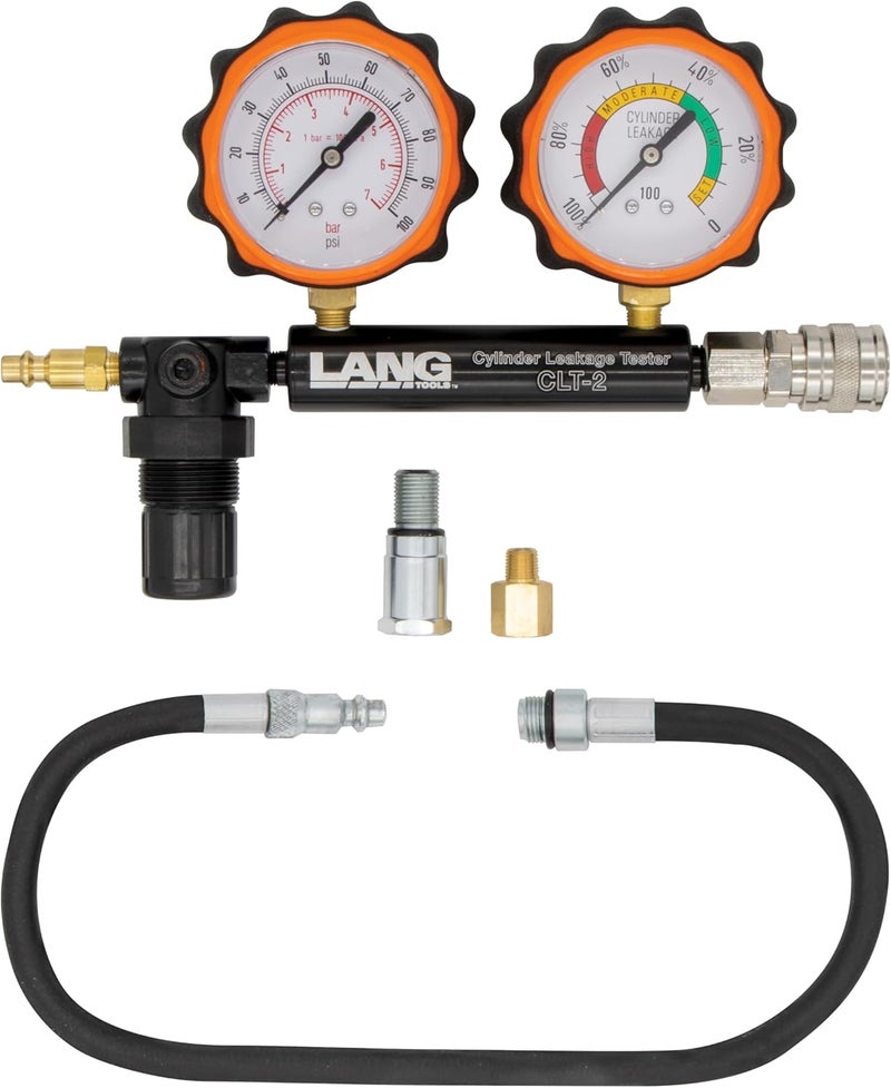 Lang Tools CLT-2 100 PSI Cylinder Leakage Tester with 2 Gauges, One Size - Image 1