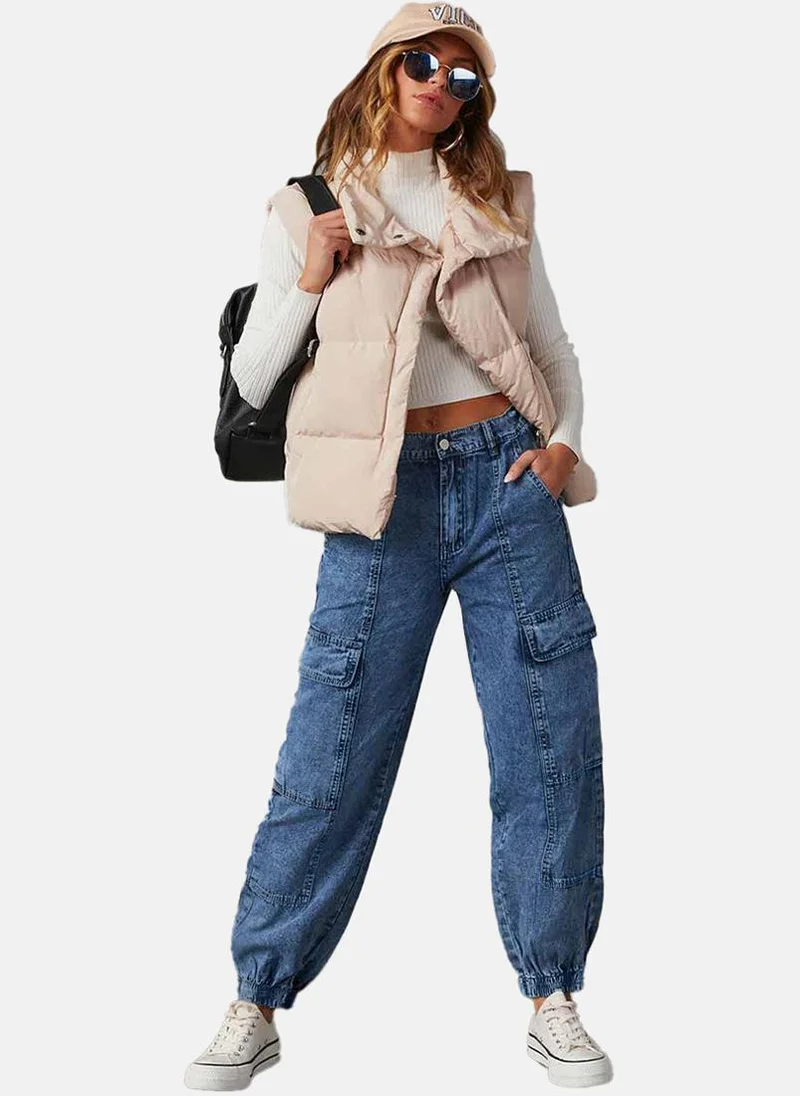 YUNIQEE Blue Jogger Clean Look High-Rise Jeans