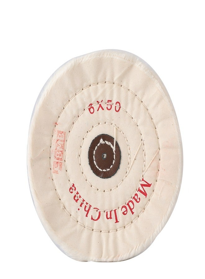 BMB tools Cloth Wheel | Wheel Fine Cotton Sewn Rigid Treated Spiral with a Center Arbor Hole  - Image 1