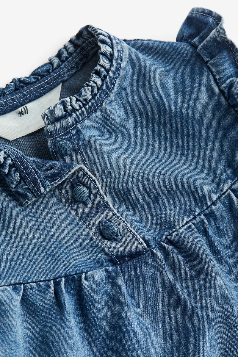 اتش اند ام Infant Frill-Trimmed Denim Blouse