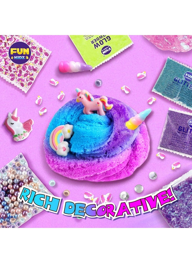 FUN KIDZ طقم سلايم يونيكورن رقيق للفتيات، هدية سلايم فنكيدز السحاب للأطفال من عمر 6 سنوات فما فوق، طقم صنع سلايم ممتع، أفكار هدايا عيد ميلاد رائعة - Image 2