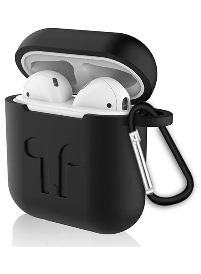 6 in 1 Earphone Bag Case Set with Accessories for Apple AirPods Black - Image 2