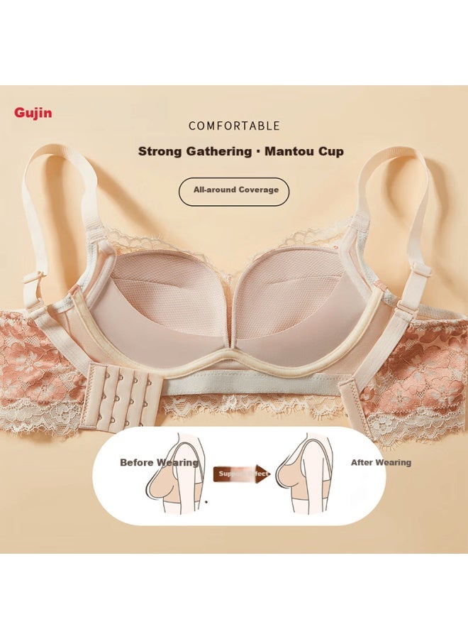 Gujin Anti-sagging Push-up Wireless Side Breast Gathering Bra For Women - Image 2