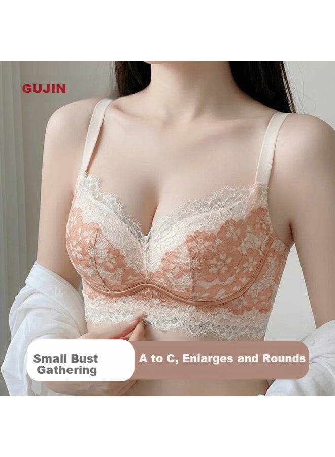 Gujin Anti-sagging Push-up Wireless Side Breast Gathering Bra For Women - Image 1