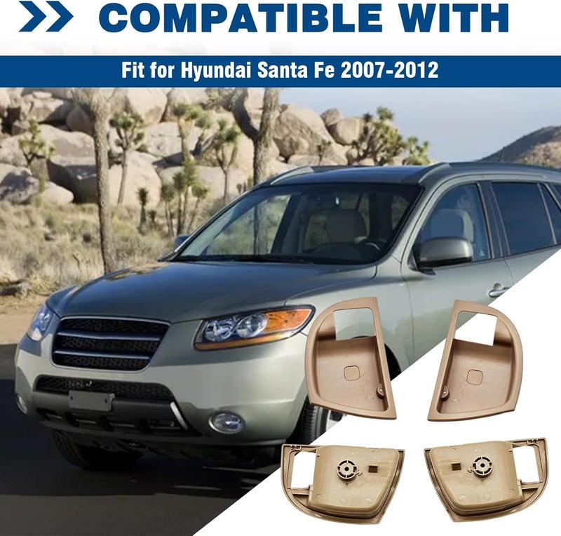 repustor 4pcs Inside Door Handle Trim Cover for Hyundai Santa Fe - Image 3