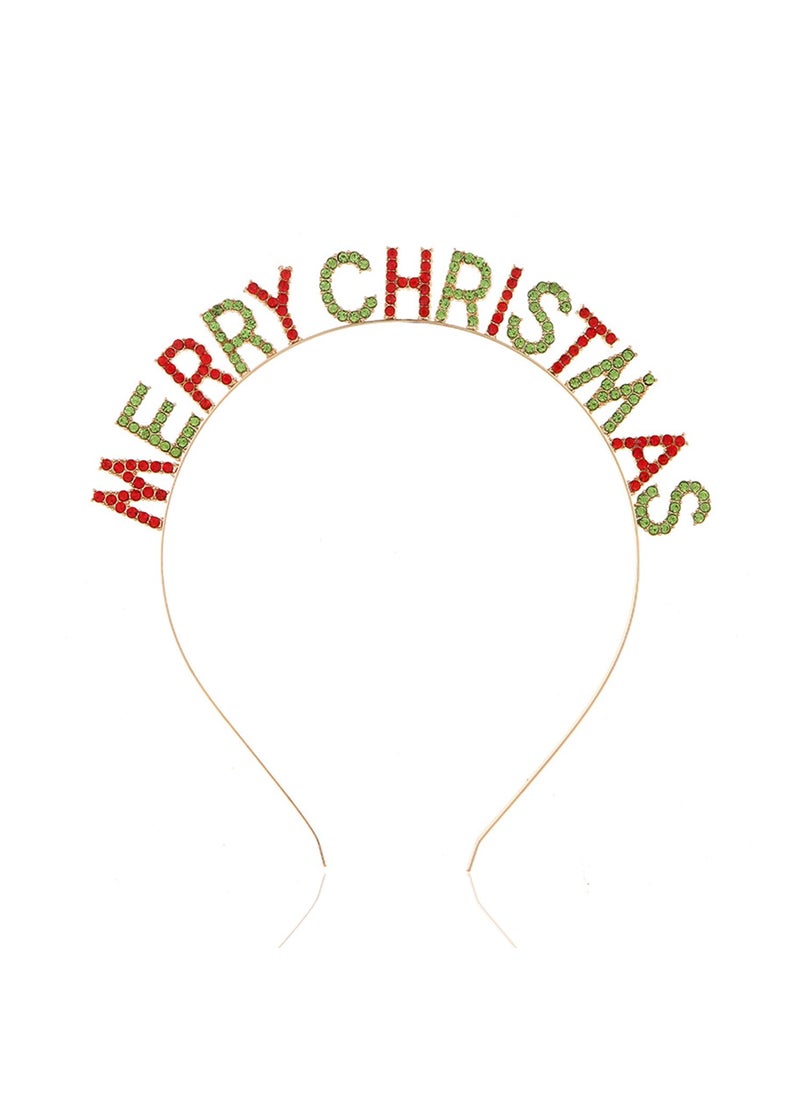 Oarkive - Christmas Headband Xmas Headbands for Women Rhinestone Christmas Head Band Crystal Christmas Accessories for Women Girls - Image 1