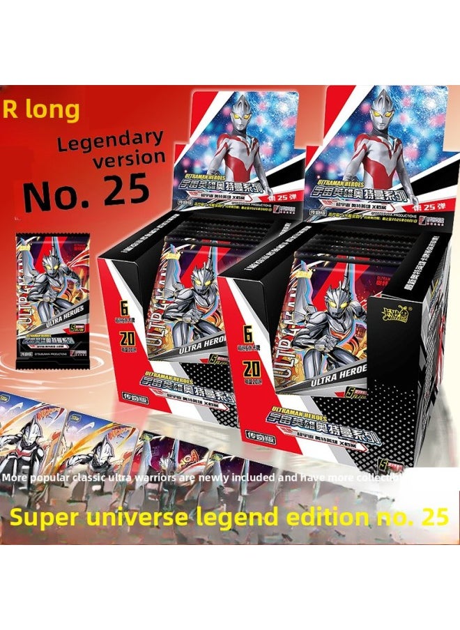 Generic - Card Game Ultraman Card Legend Edition 25Th Authentic Full Box 5 Yuan Pack Deluxe Edition Glory Complete Collection-Color:Product [1 Yuan Pack] Classic Version 43 Bullets In A Box Of 36 Packs - Image 1