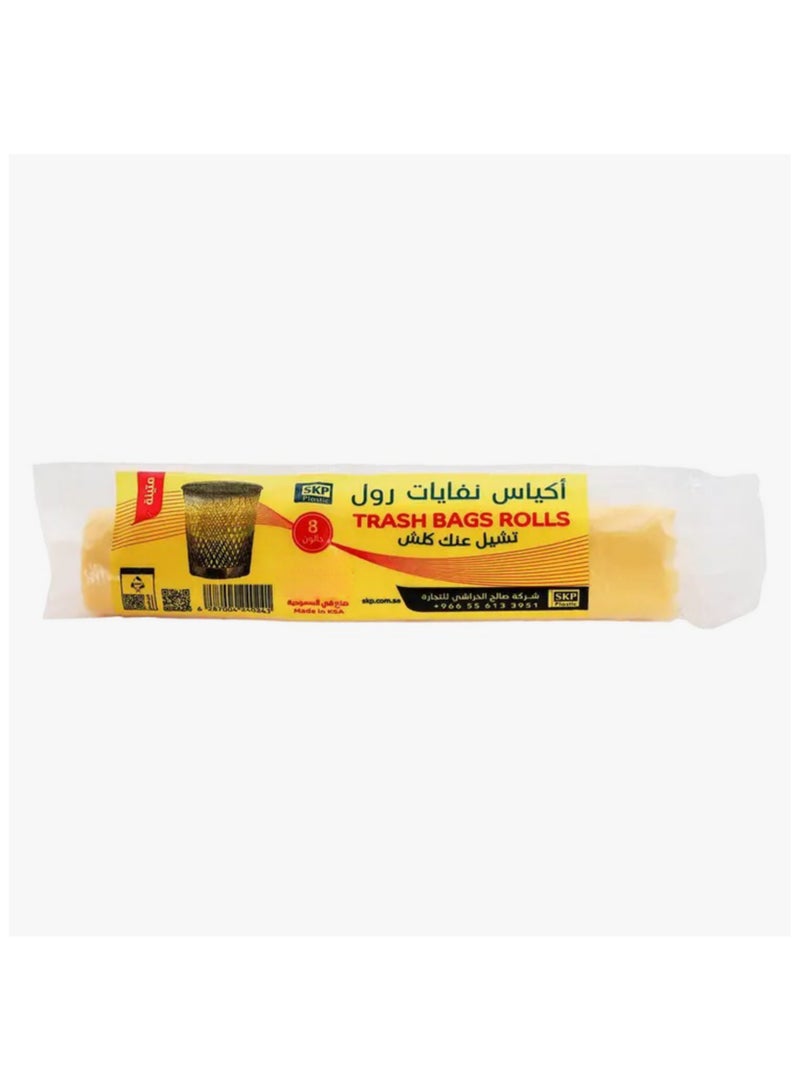 SKP Plastic Trash Bags Roll – 8 Gallons – (90 Bags) 