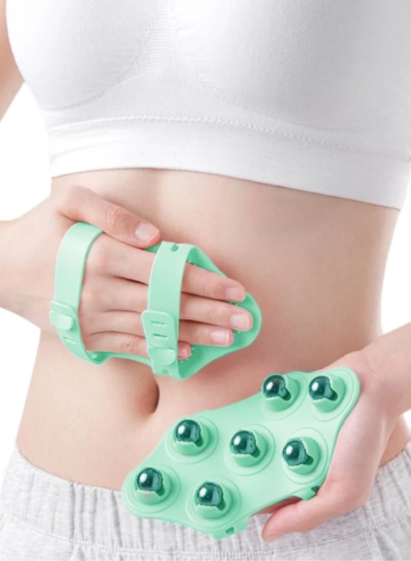 جهاز تدليك بكرات معدنية قابلة للدوران اللون أخضر - Image 1