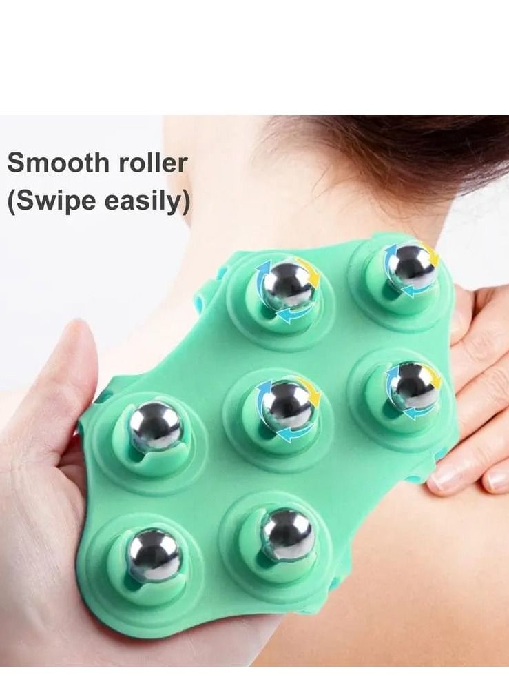جهاز تدليك بكرات معدنية قابلة للدوران اللون أخضر - Image 5