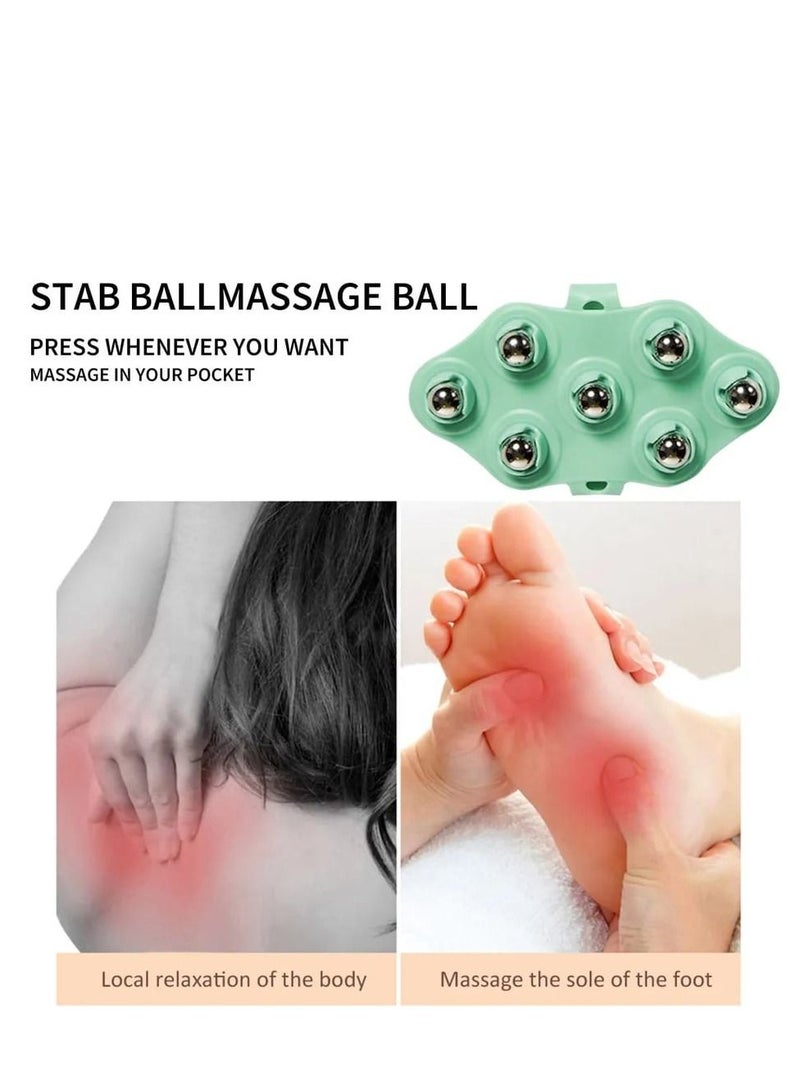 جهاز تدليك بكرات معدنية قابلة للدوران اللون أخضر - Image 3
