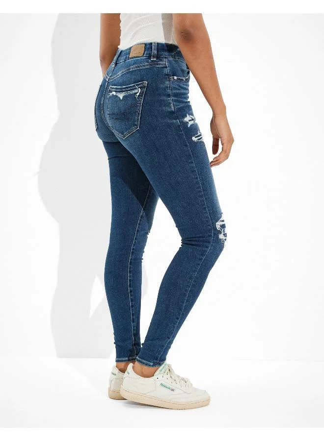 American Eagle AE Ne(x)t Level Patched Curvy Jegging