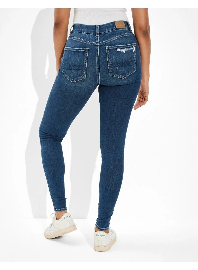 American Eagle AE Ne(x)t Level Patched Curvy Jegging