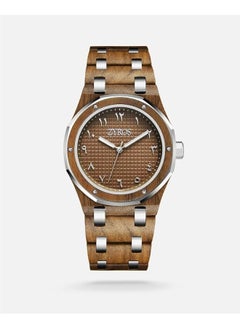 ZYROS Men Watch With Wooden Strap And Steel  - Image 2