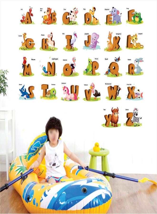 AH Decals Kids Room Wall Sticker Alphabet PVC Vinyl Wall Sticker for Kids Room Play School (Design 7)-Self-Adhesive - Image 4