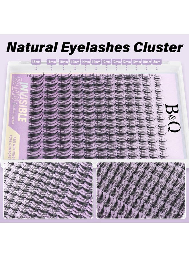 B&qaugen Fairy Lash Clusters Kit 8-18 Mix Natural Lashes Clusters Invisible Band 144 Pcs Manga Lashes Individual With Lash Bond And Seal Eyelash Extension Kit Easy Removal (Kit-Fairy Lash-Mix8-18Mm) - Image 3