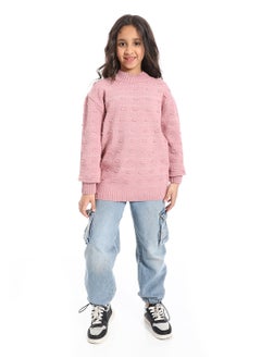 Girls wool pullover with multi design
