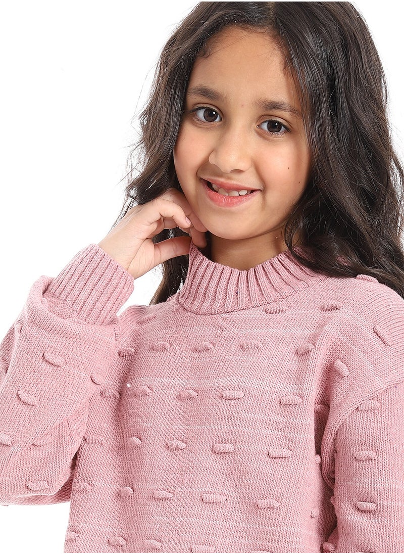 Caesar - Girls wool pullover with multi design - Image 1