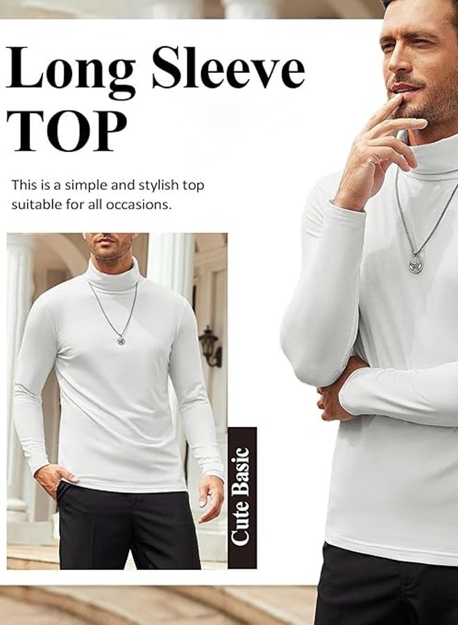 أجريون سترة محبوكة مقاس ضيق بياقة عالية، خفيفة الوزن، عادية - Image 3