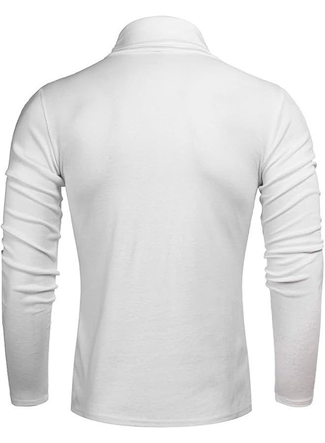 أجريون سترة محبوكة مقاس ضيق بياقة عالية، خفيفة الوزن، عادية - Image 5