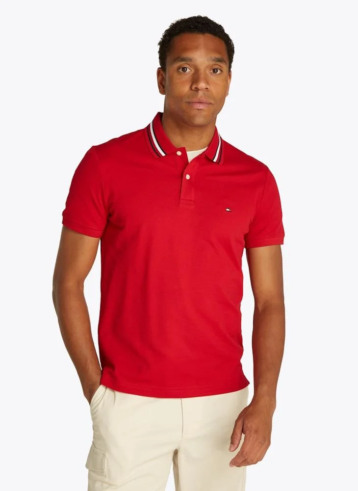 تومي هيلفيغر Logo Print Polo Shirt