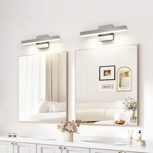 Joossnwell Bathroom Light Fixtures Brushed Nickel Vanity Lights Bar 5cct Dimmable Modern Bath Lighting Fixture Over Mirror Led Vanity Light for Bathroom 15.74 inch ETL Certificated - Image 5