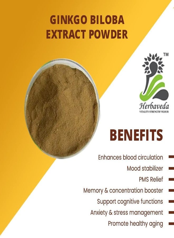 LEANBEING Herbaveda- Ginkgo Biloba Extract Powder 100gm - Image 3