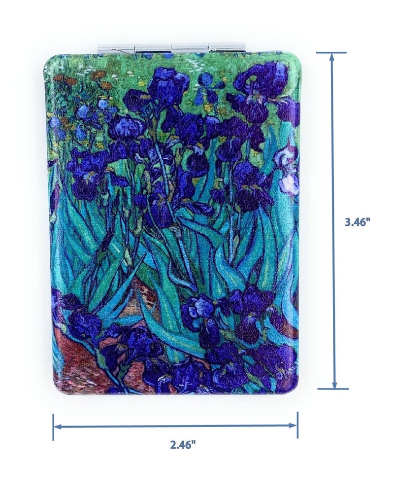 Aeisage Art Decor Rectangular Mirror, Foldable, Portable, Magnifying, 3.46 x 2.46 x 0.4 Inches, Van Gogh - Image 2